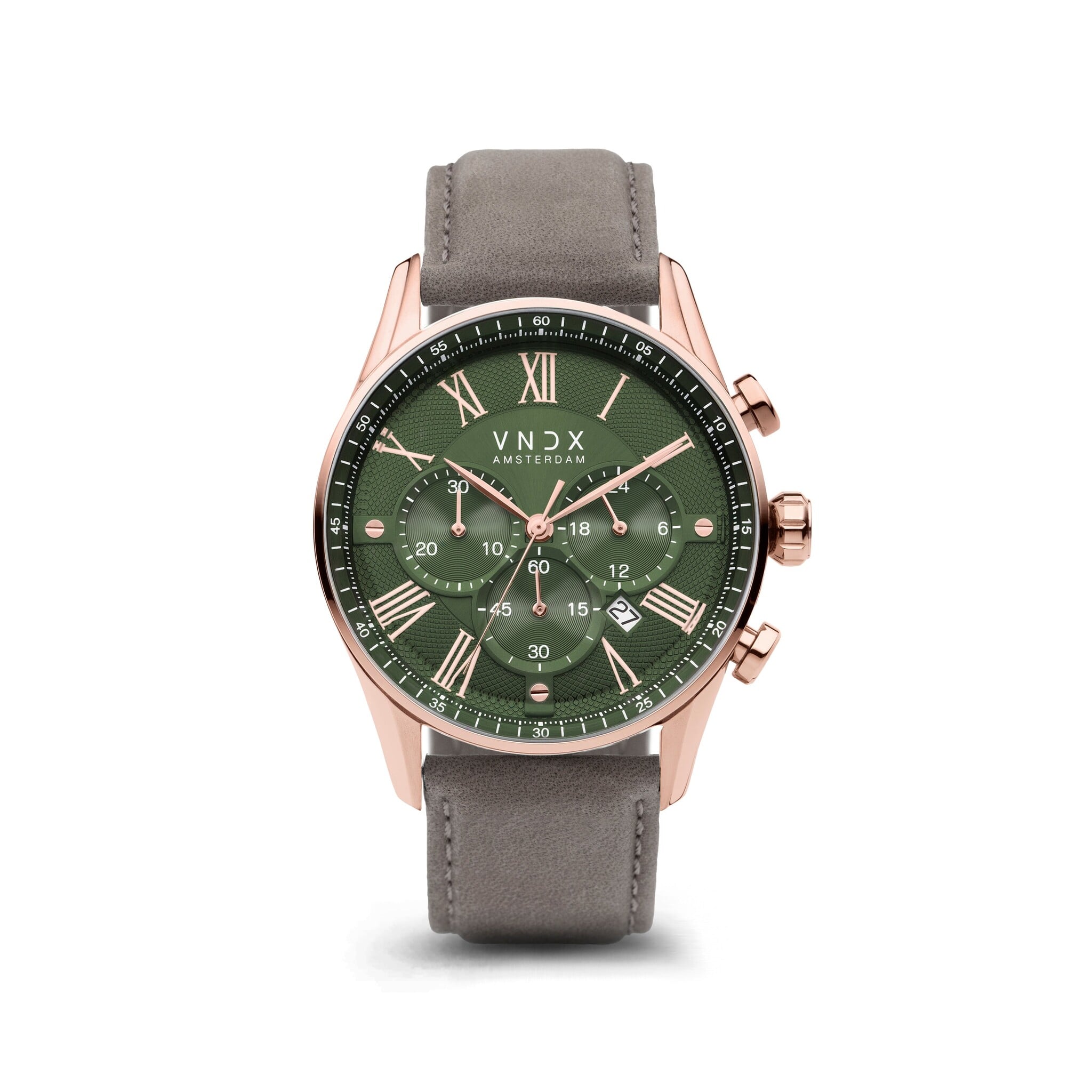 The Chief Rosé Groen Leder Grijs-1
