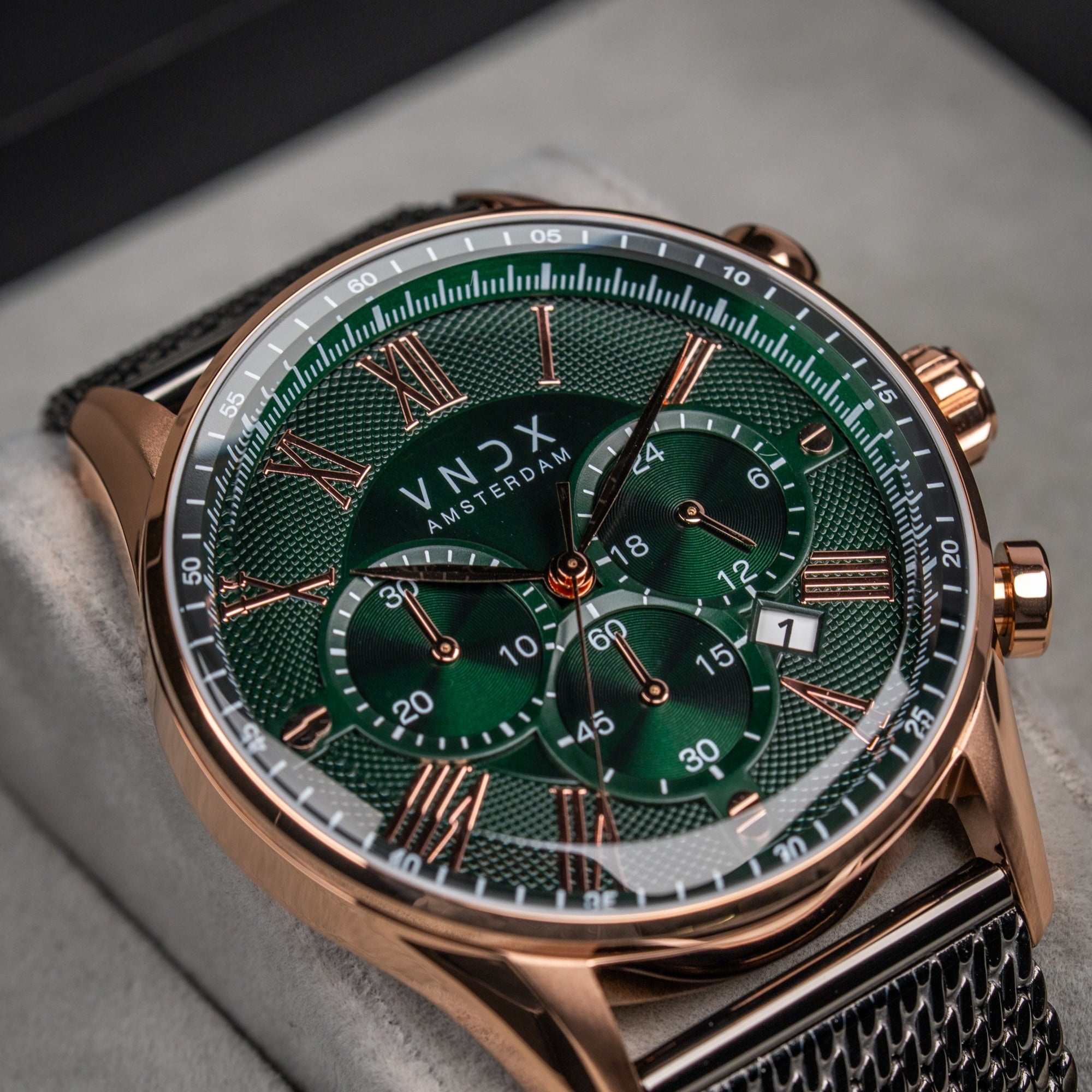 The Chief Rosé Groen Leder Grijs-2