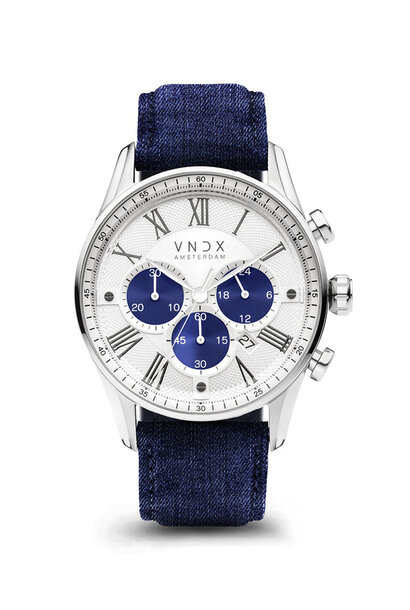 The Chief Two-Tone Blauw Leder Jeans