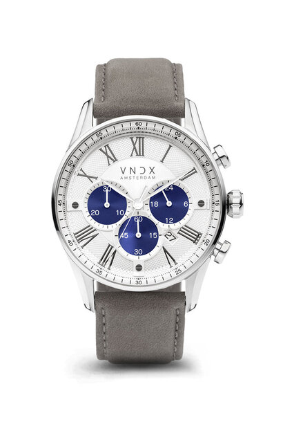 The Chief Two-Tone Blauw Leder Grijs