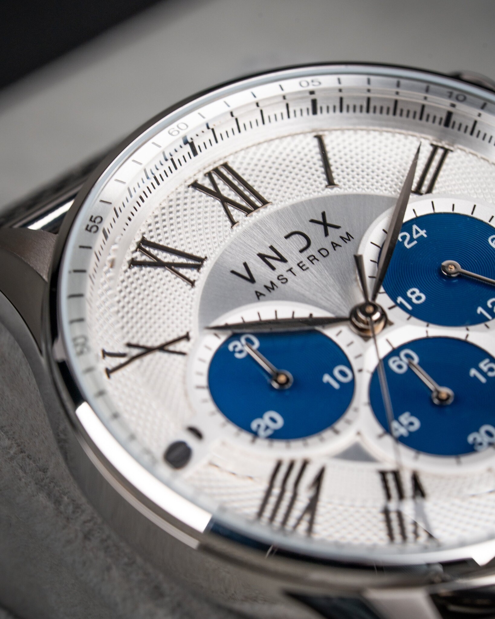 The Chief Two-Tone Blauw Leder Grijs-2