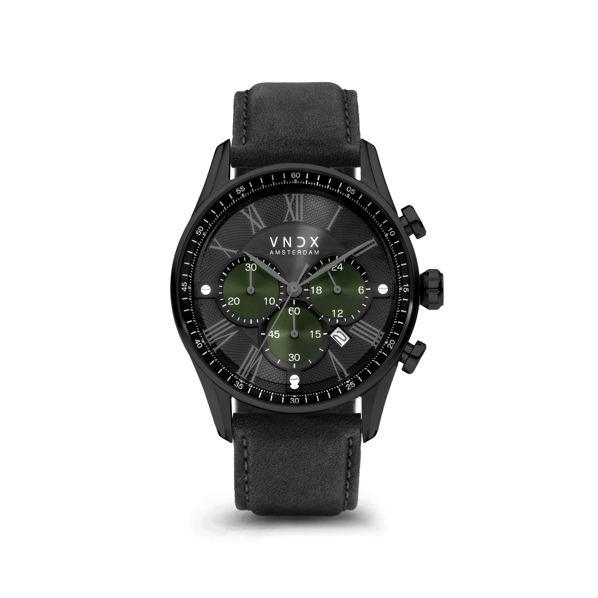 The Chief Groen Leder Zwart-1