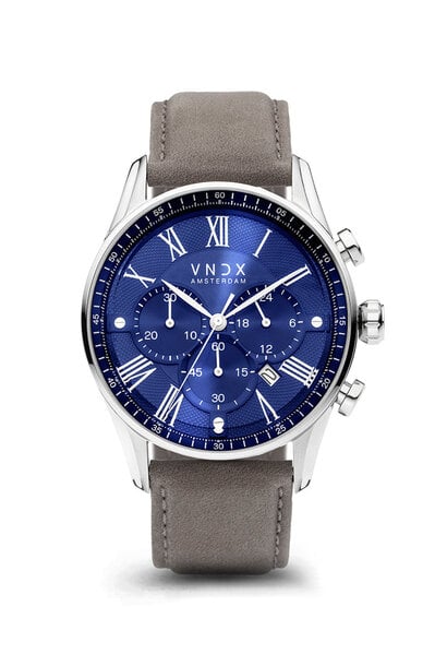 The Chief Blauw Leder Grijs
