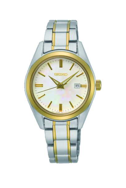 Seiko SUR636P1 dameshorloge bicolor parelmoer 29,8 mm