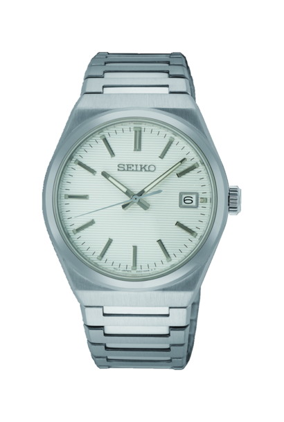 Seiko SUR553P1 herenhorloge staal wit 39 mm