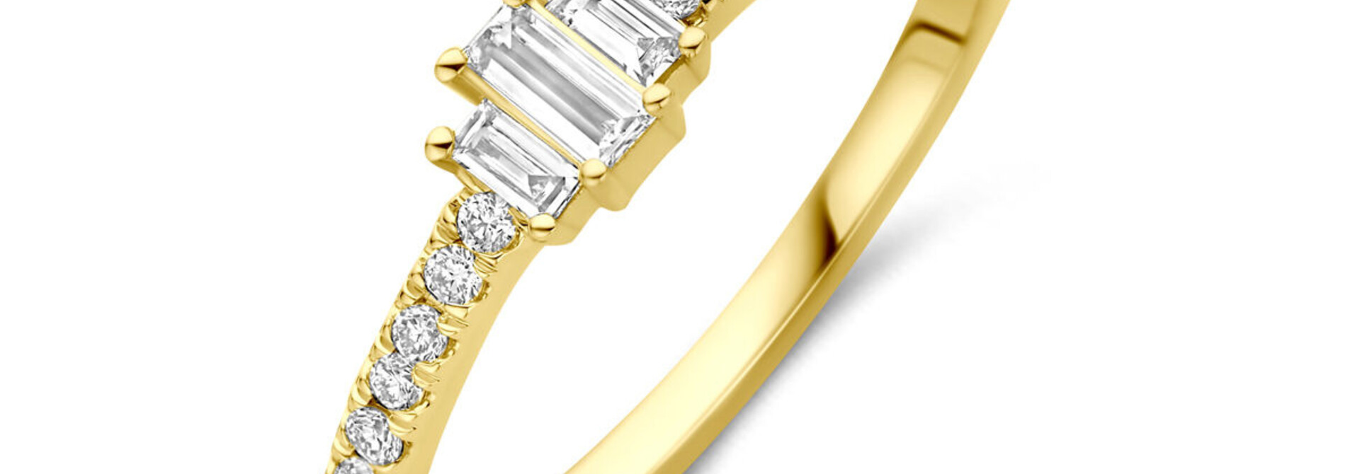 Ring labgrown baquette diamant