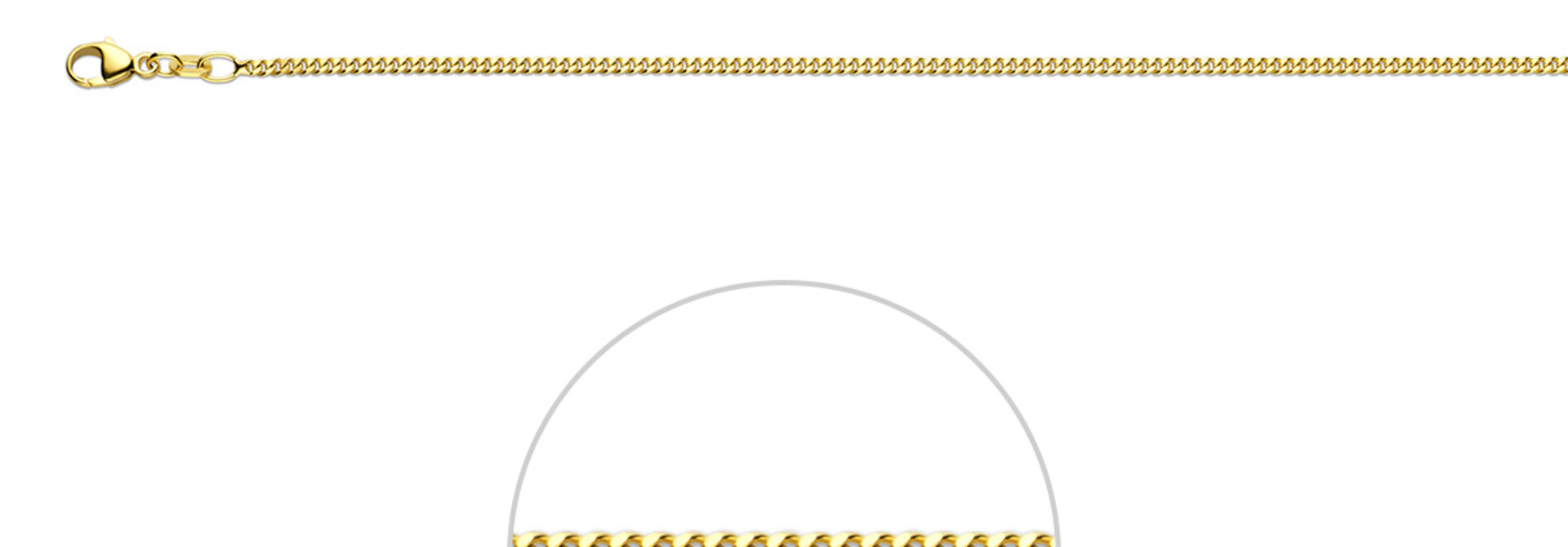 Ketting  gourmet schakel 1.7 mm