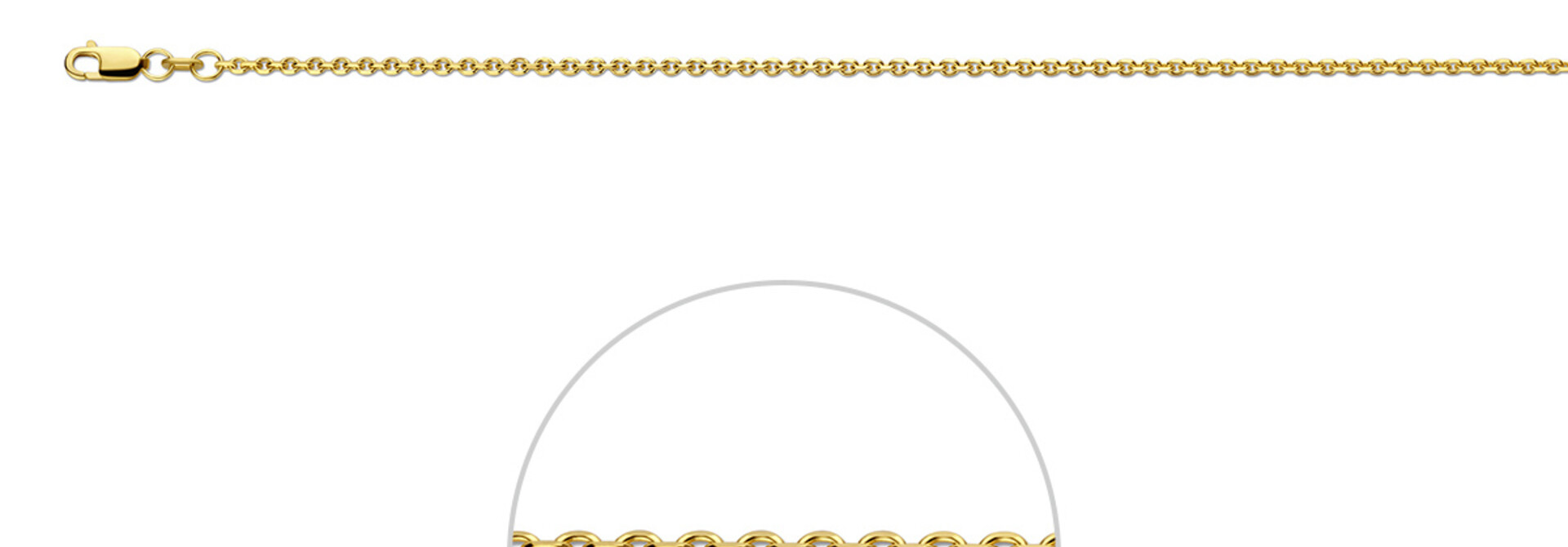 Ketting  anker geslepen 50 cm 1.8 mm