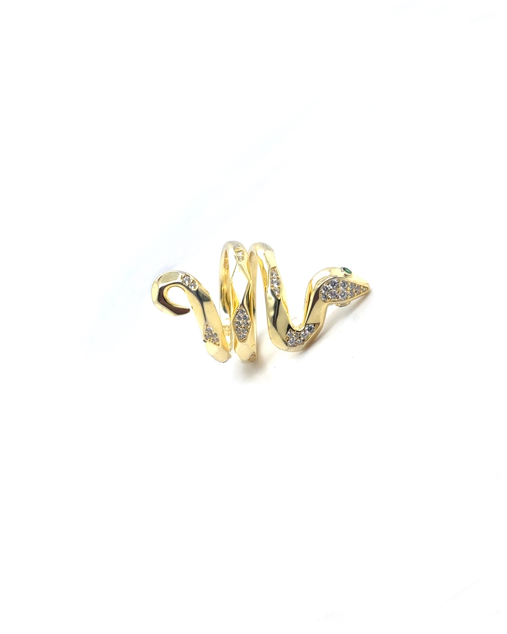 Ring slang zirkonia gold-plated-1