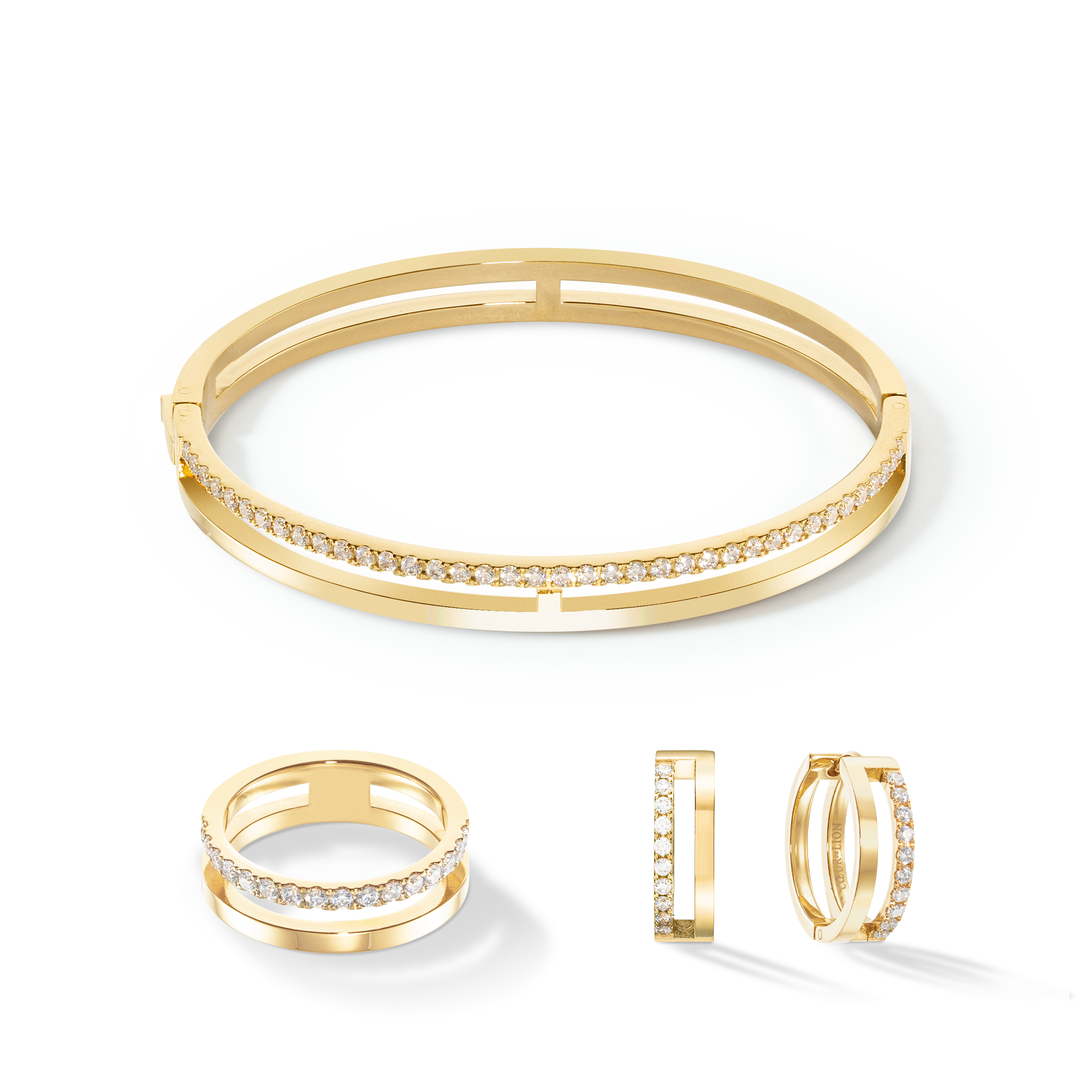 Oorbellen Eternal Unity Kristal-goudkleurig-3