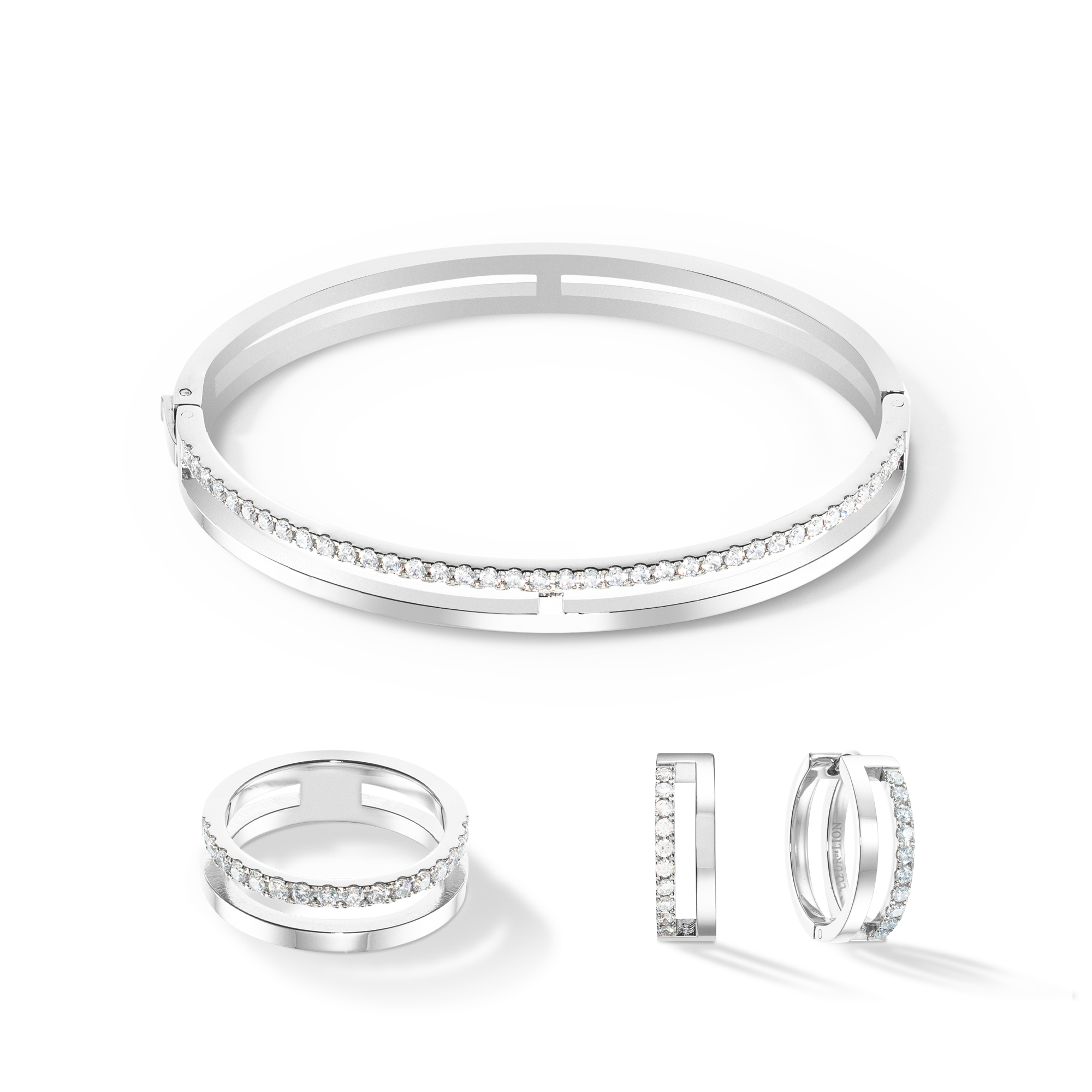 Oorbellen Eternal Unity Kristal-zilverkleurig-3
