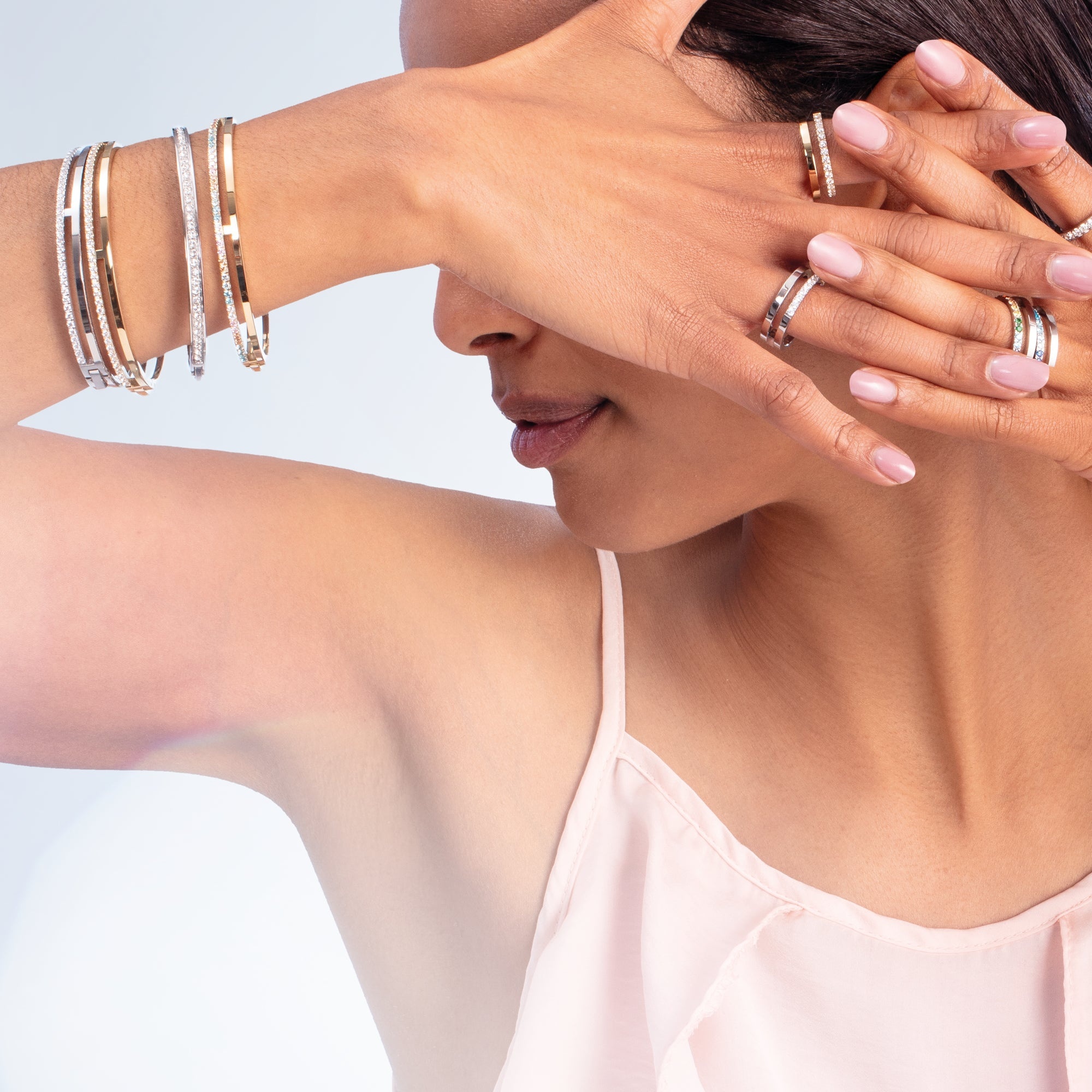 Bangle Eternal Unity Kristal-goudkleurig-3