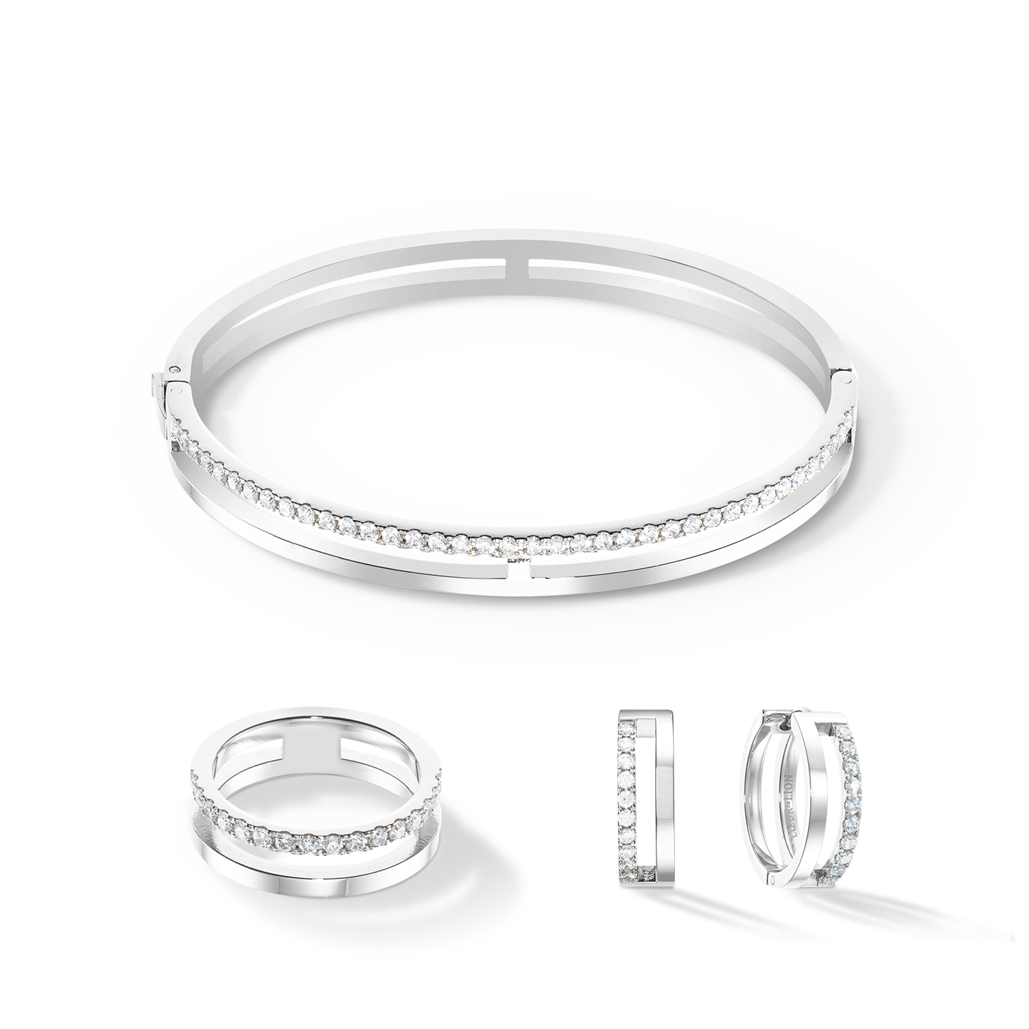 Bangle Eternal Unity Kristal-zilverkleurig-2