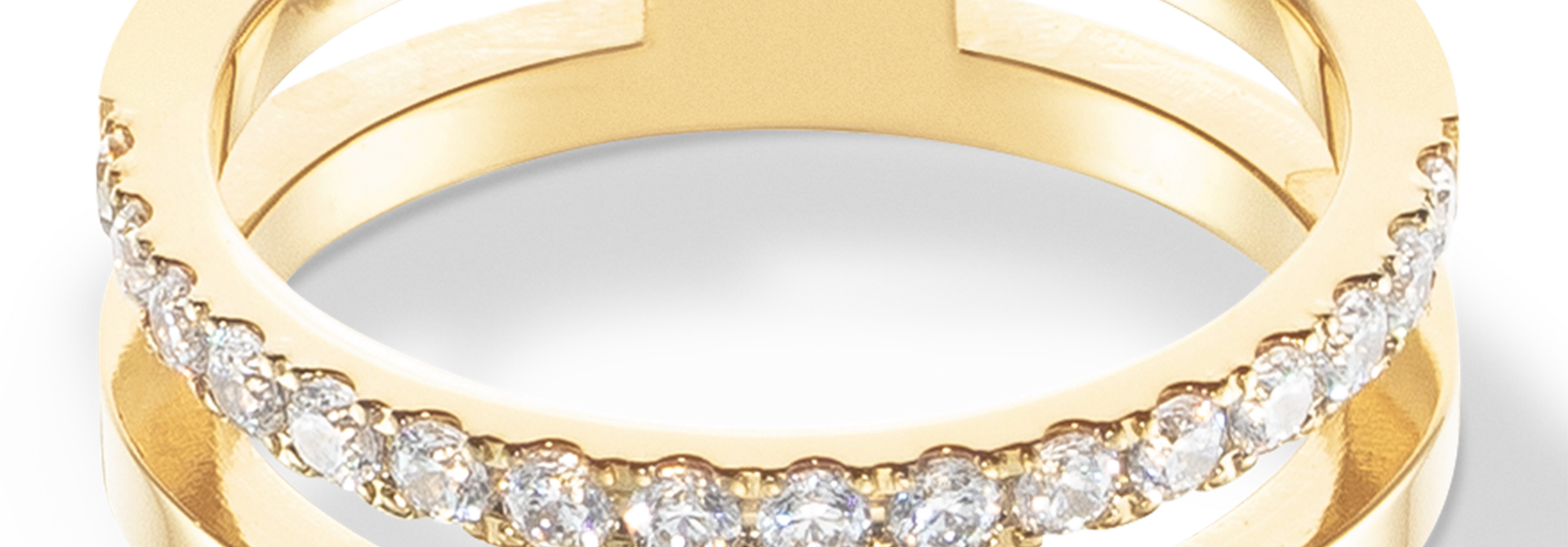 Ring Eternal Unity Kristal-goudkleurig