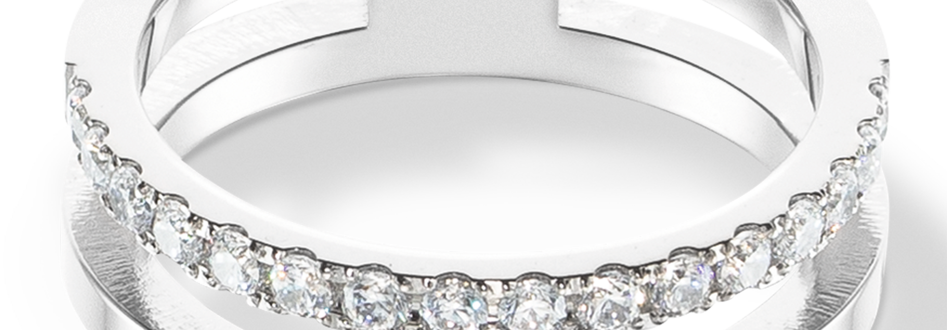 Ring Eternal Unity Kristal-zilverkleurig