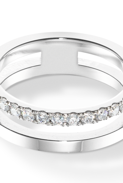 Ring Eternal Unity Kristal-zilverkleurig