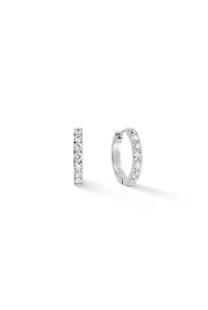 Creolen Eternal Love Bold Kristal-zilverkleurig