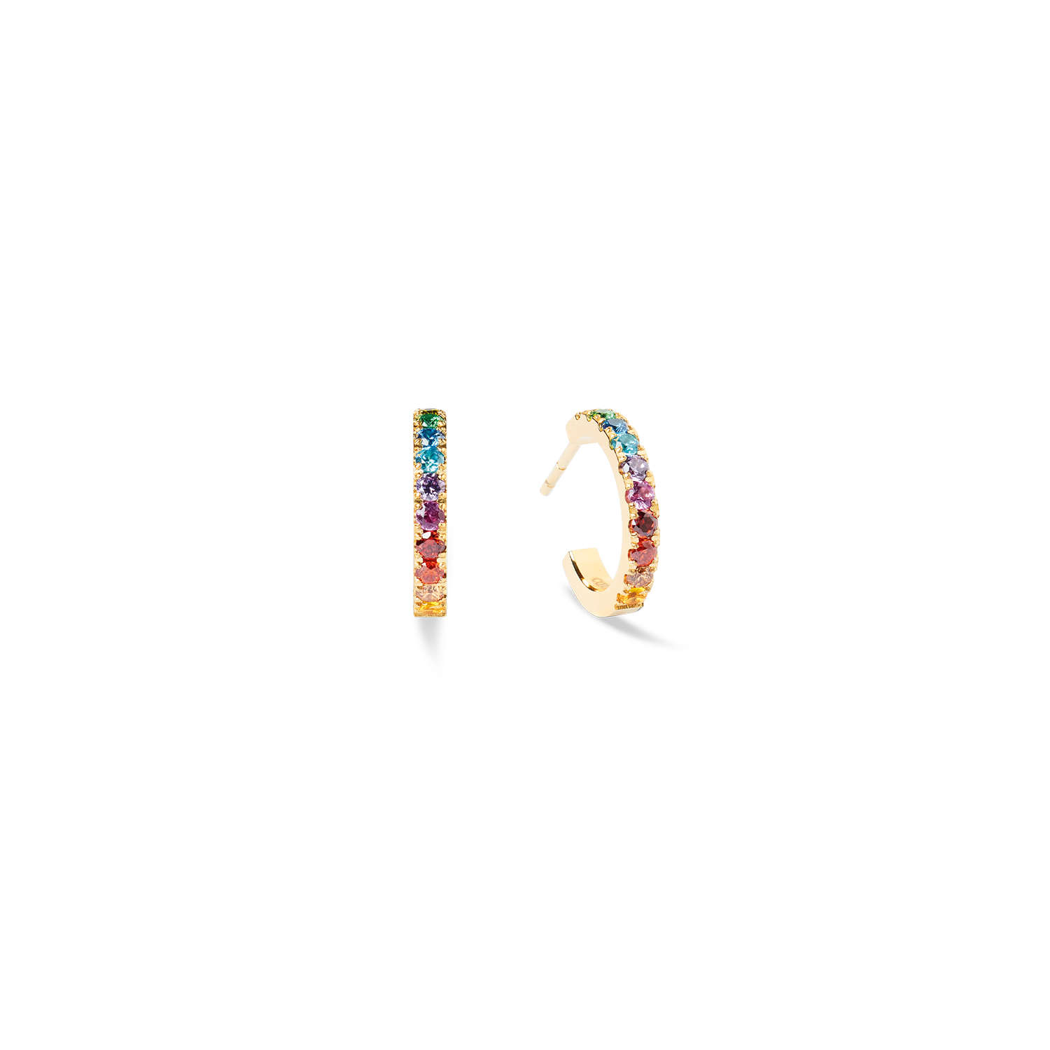 Creolen Eternal Love Rainbow-goudkleurig-2
