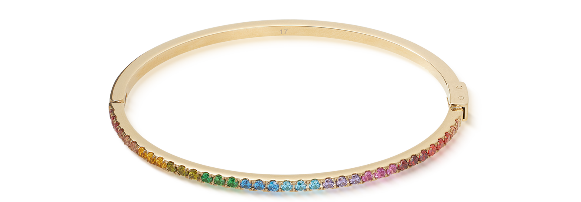 Bangle Eternal Love Rainbow-goudkleurig
