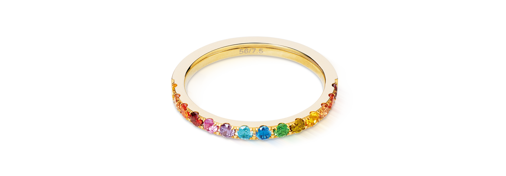 Ring Eternal Love Rainbow-goudkleurig