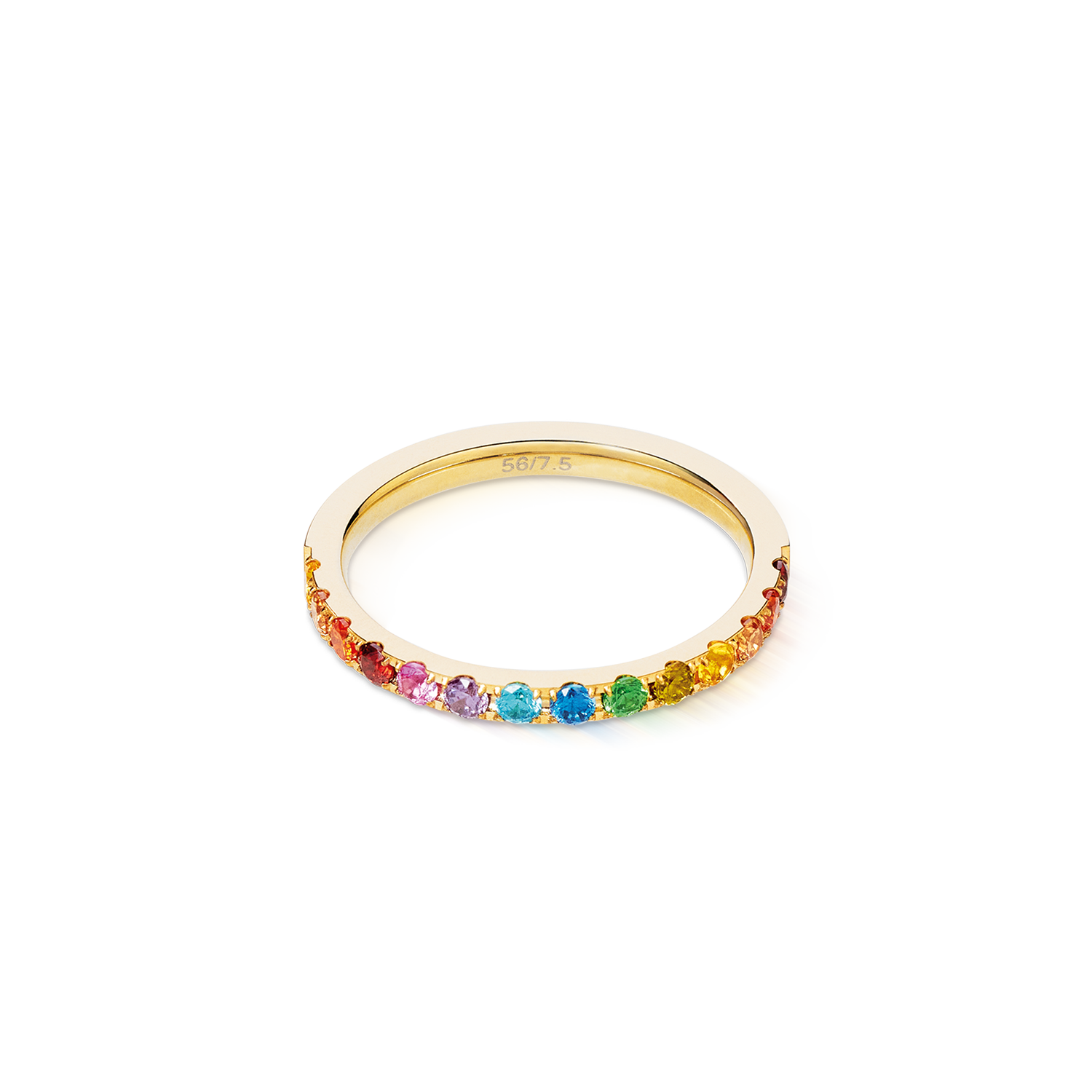 Ring Eternal Love Rainbow-goudkleurig-2
