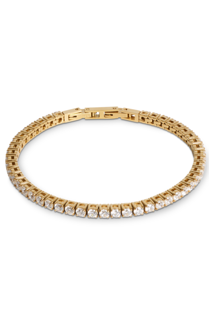 Armband Tennis Kristal-goudkleurig