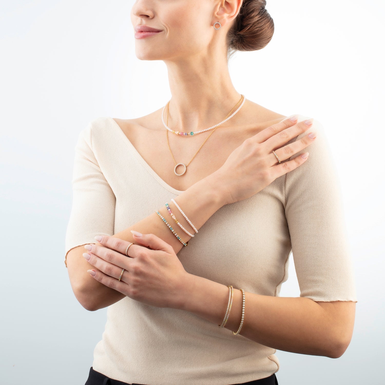 Armband Tennis Kristal-goudkleurig-3