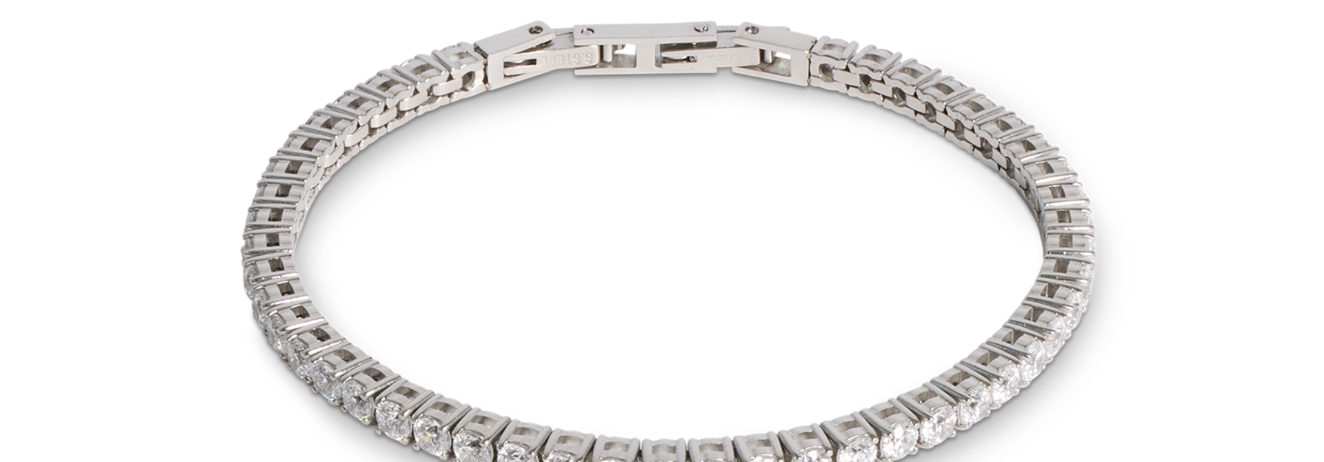 Armband Tennis Kristal-zilverkleurig