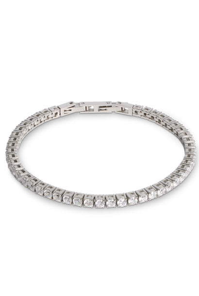 Armband Tennis Kristal-zilverkleurig