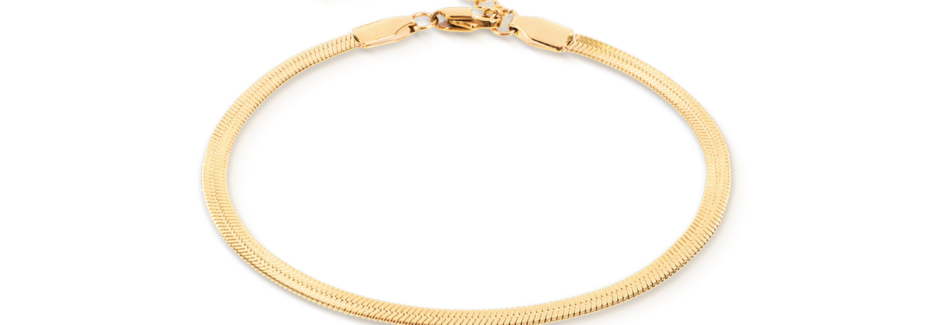 Armband Flat Snake Chain Goudkleurig