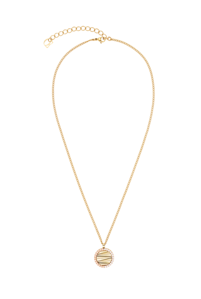 Collier Amulet Mini Waves Beige-goudkleurig