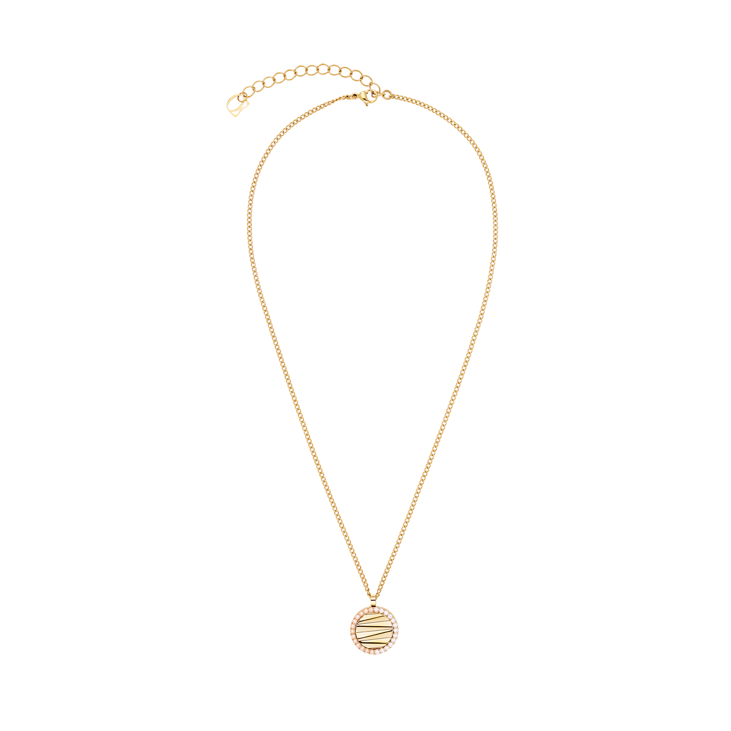 Collier Amulet Mini Waves Beige-goudkleurig-1