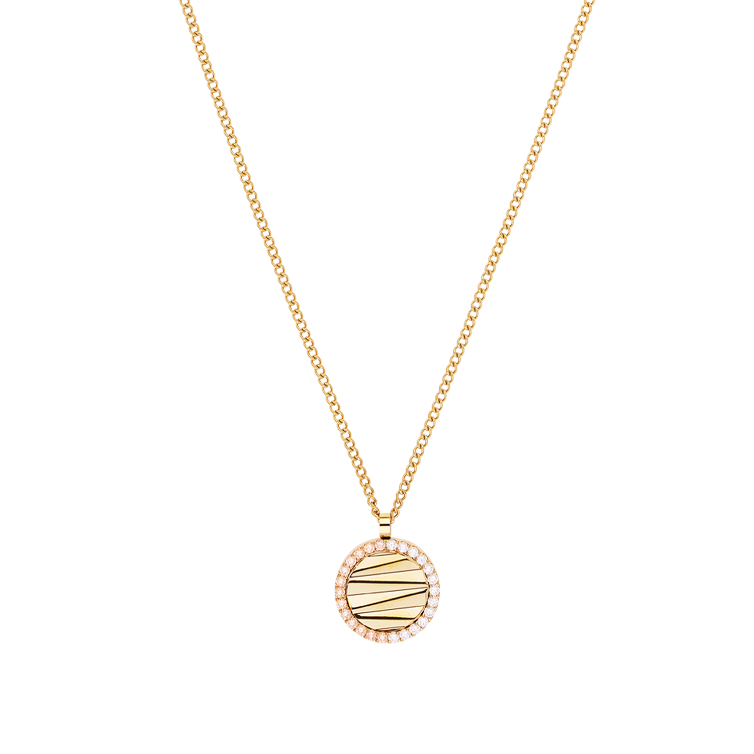 Collier Amulet Mini Waves Beige-goudkleurig-2