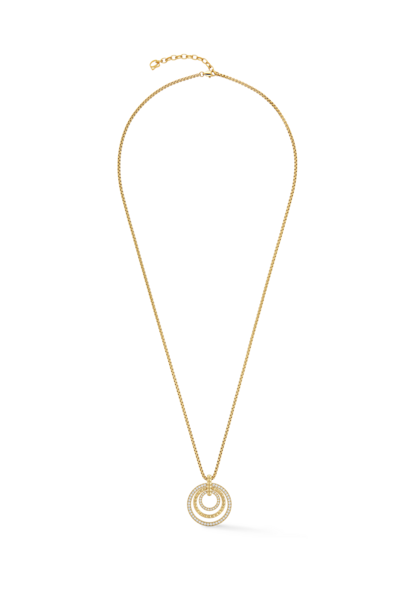 Collier Circle Trio Kristal-goudkleurig