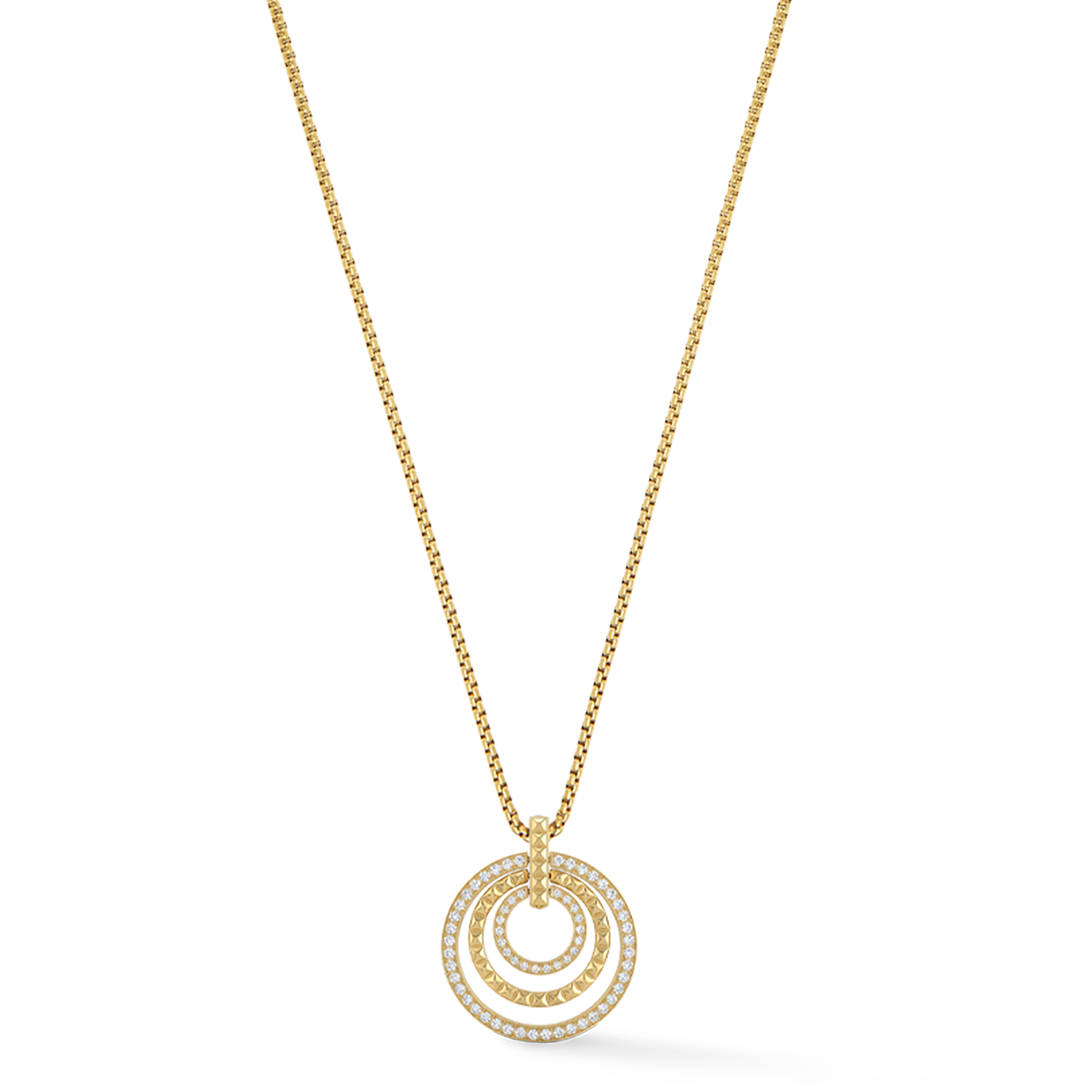 Collier Circle Trio Kristal-goudkleurig-2