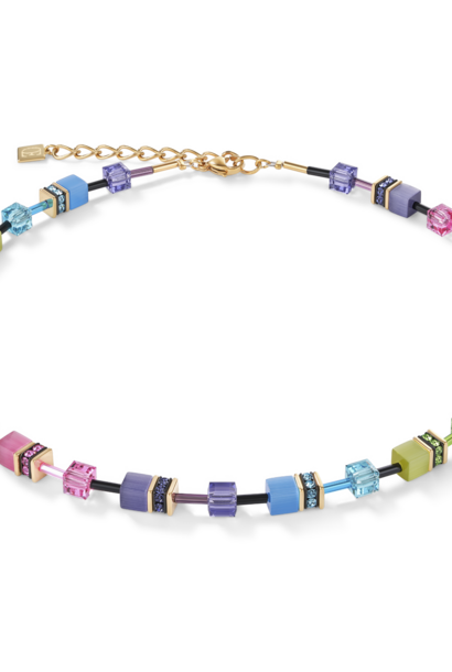 Collier GeoCUBE® Iconic Rainbow-goudkleurig