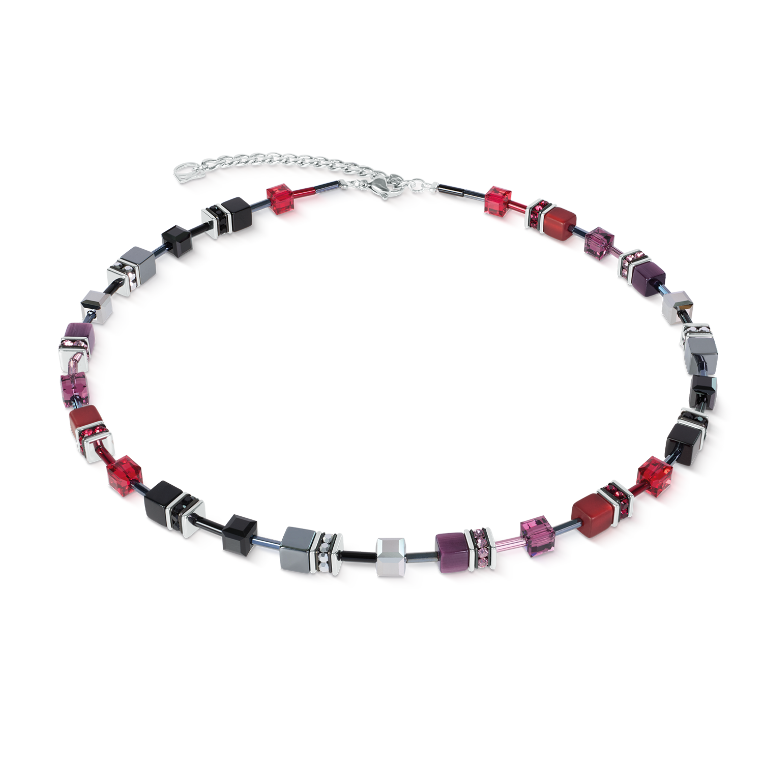Collier GeoCUBE® Iconic Rood-zwart-1