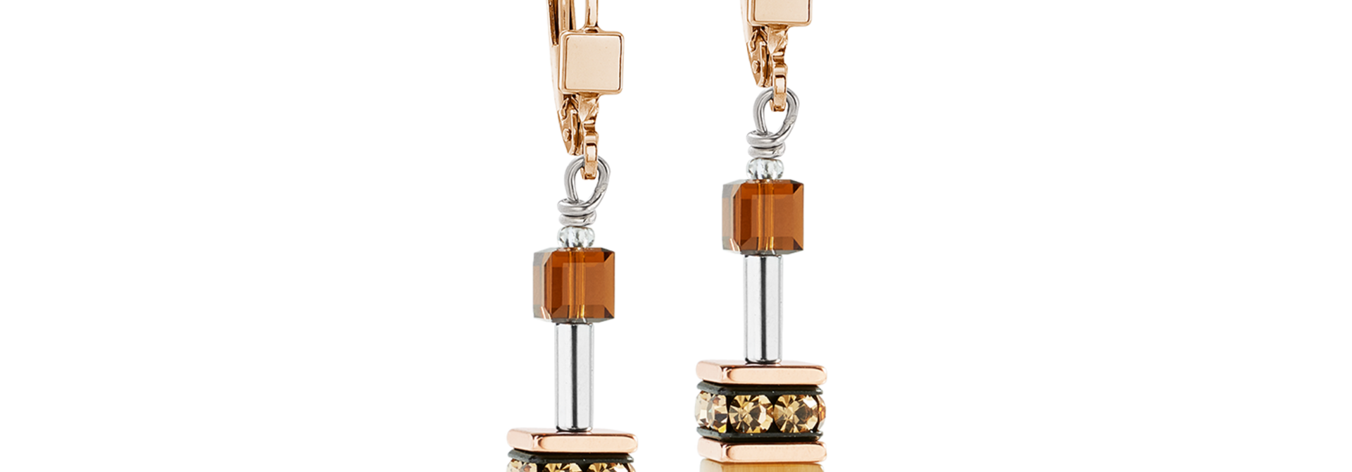 Oorhangers GeoCUBE® Iconic Mocha Mousse