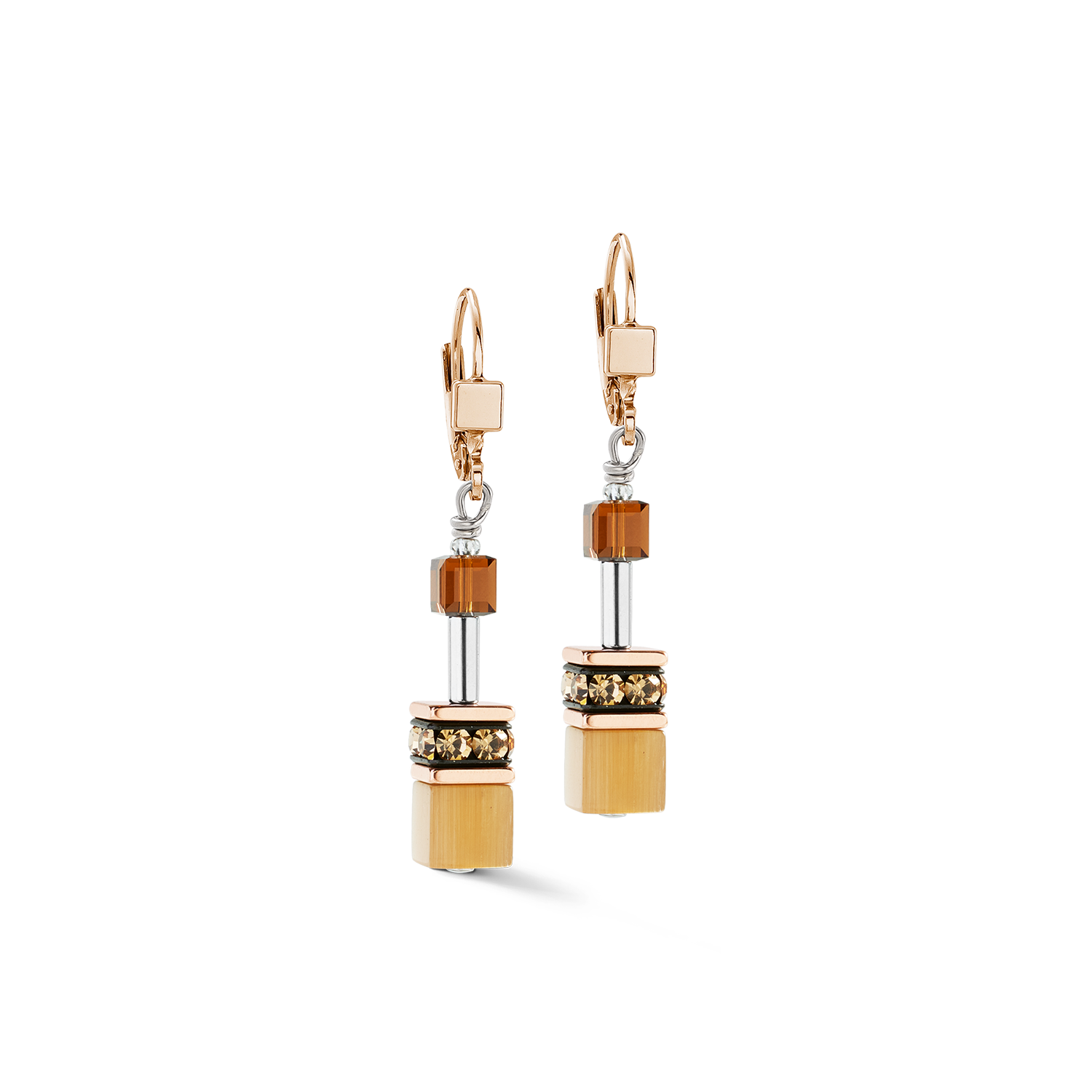 Oorhangers GeoCUBE® Iconic Mocha Mousse-1