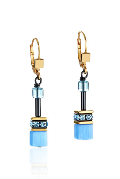 Oorhangers GeoCUBE® Iconic Rainbow-goudkleurig