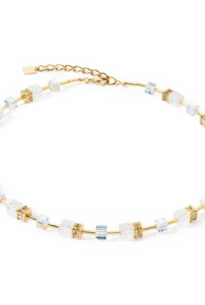 Collier GeoCUBE® Iconic Nature Wit-goudkleurig