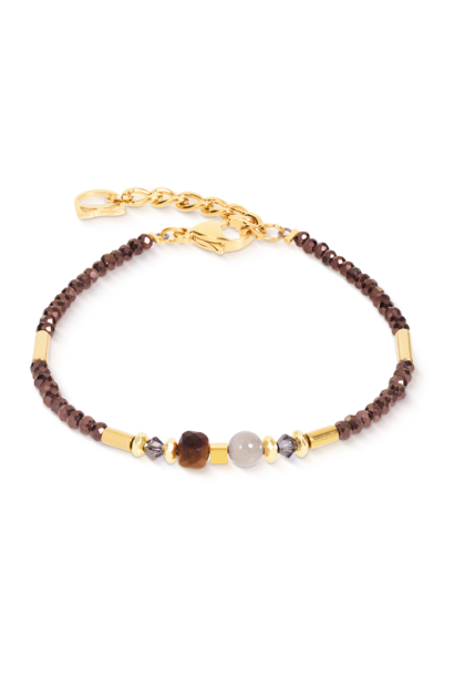 Armband Cube Balance Golden Hazel Bruin-goudkleurig