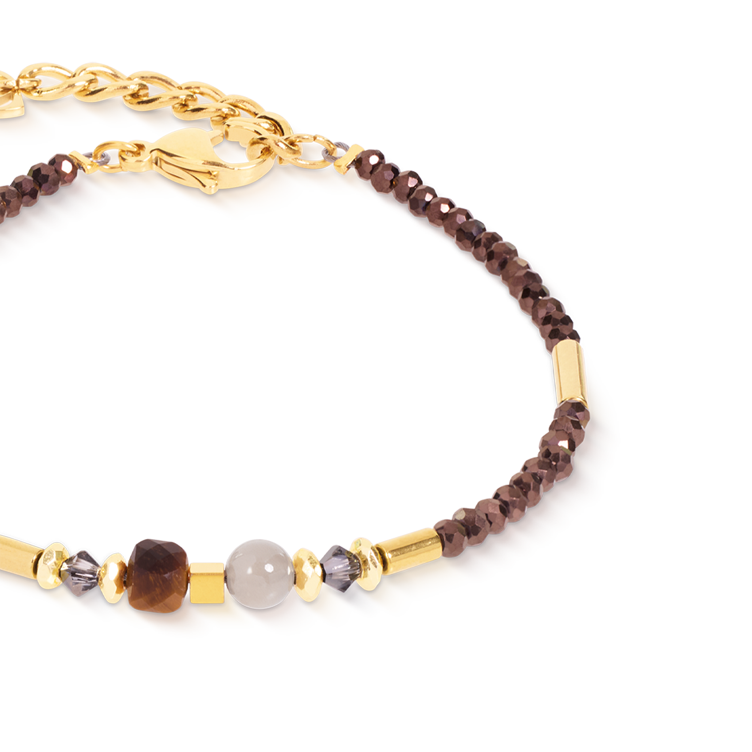 Armband Cube Balance Golden Hazel Bruin-goudkleurig-2