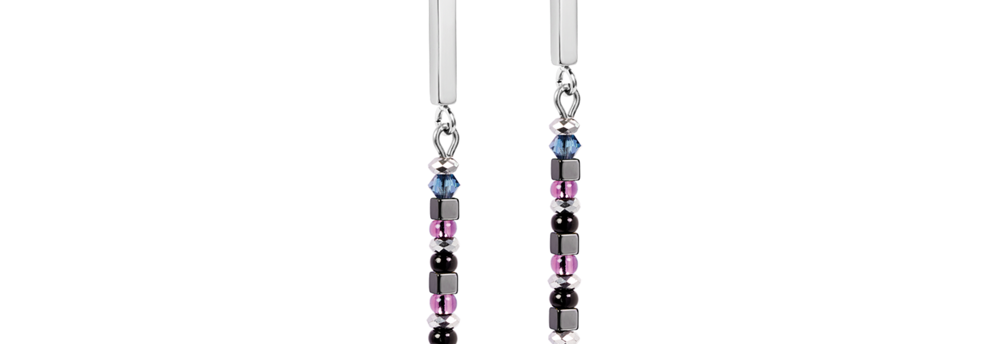 Oorbellen Fusion Offset Graphic Grijs-zwart