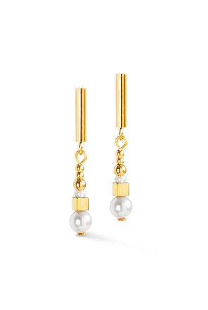 Oorbellen Shimmering Princess Pearls Wit-goudkleurig