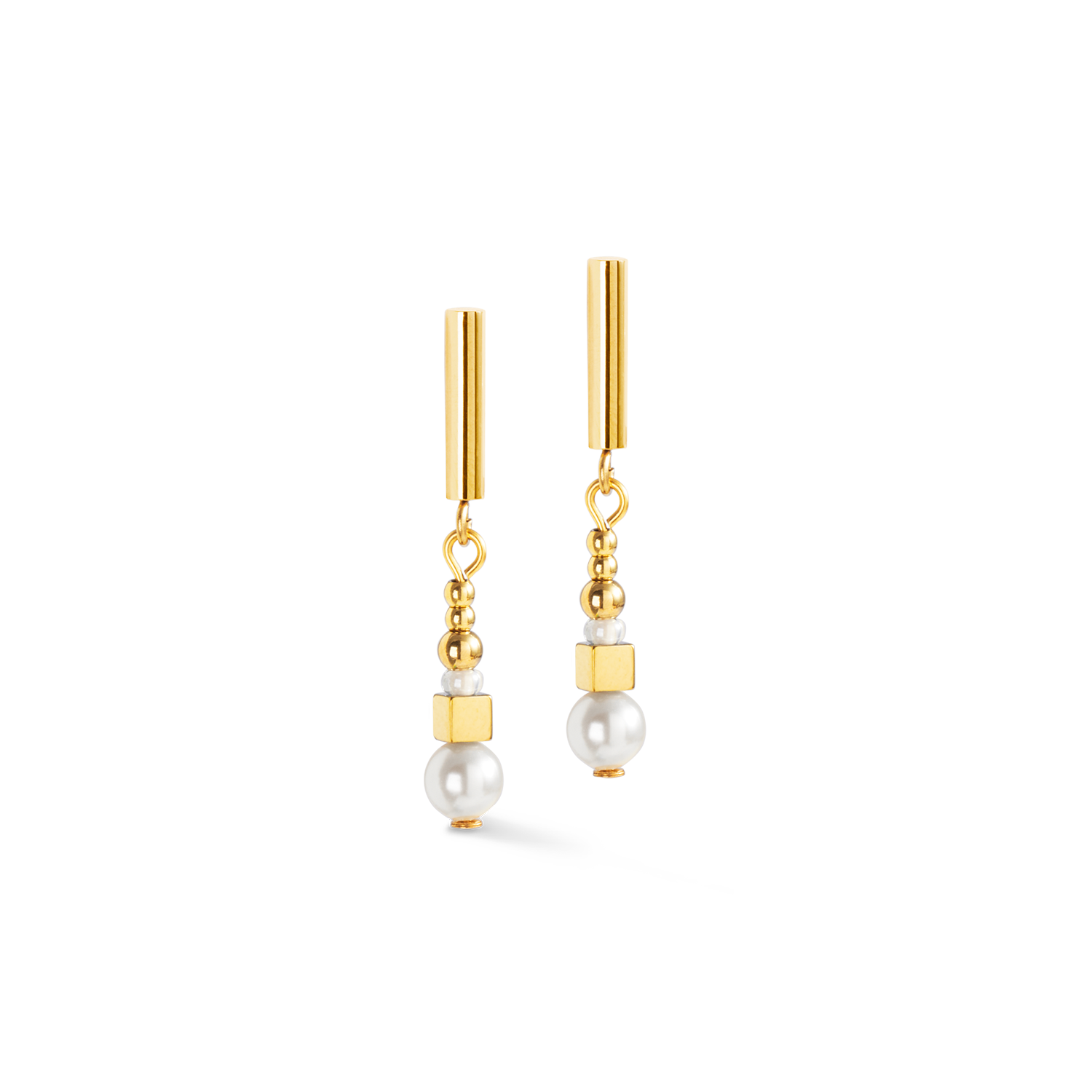 Oorbellen Shimmering Princess Pearls Wit-goudkleurig-1