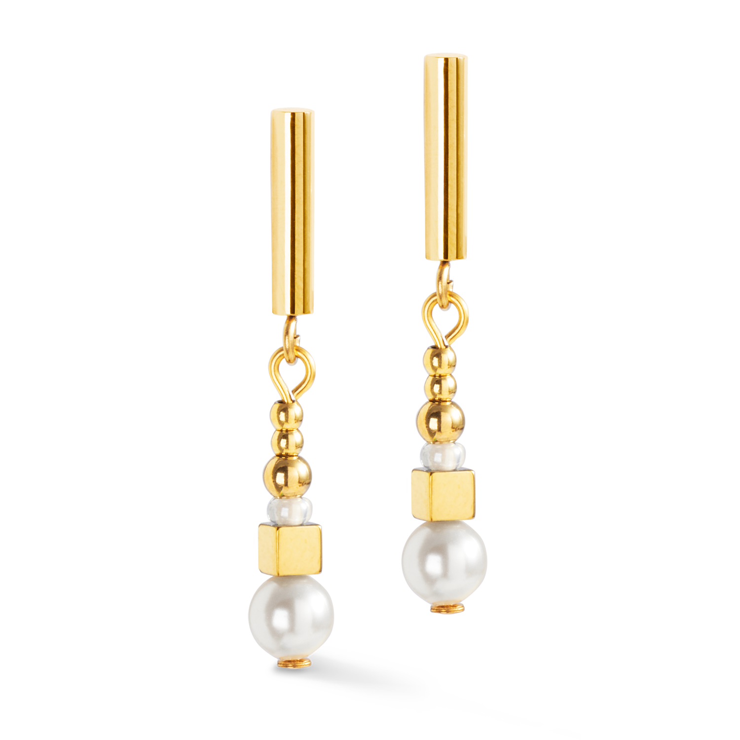 Oorbellen Shimmering Princess Pearls Wit-goudkleurig-2