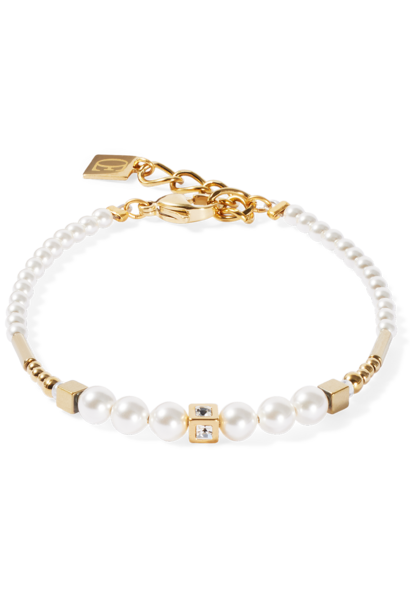 Armband Shimmering Princess Pearls Wit-goudkleurig