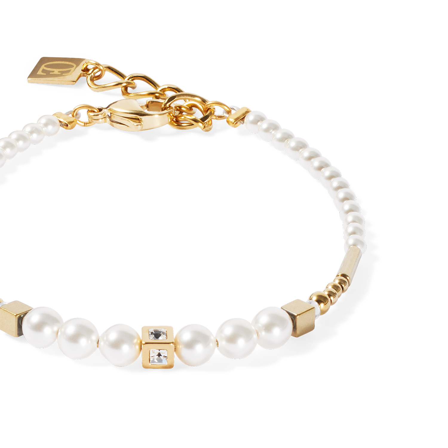 Armband Shimmering Princess Pearls Wit-goudkleurig-2