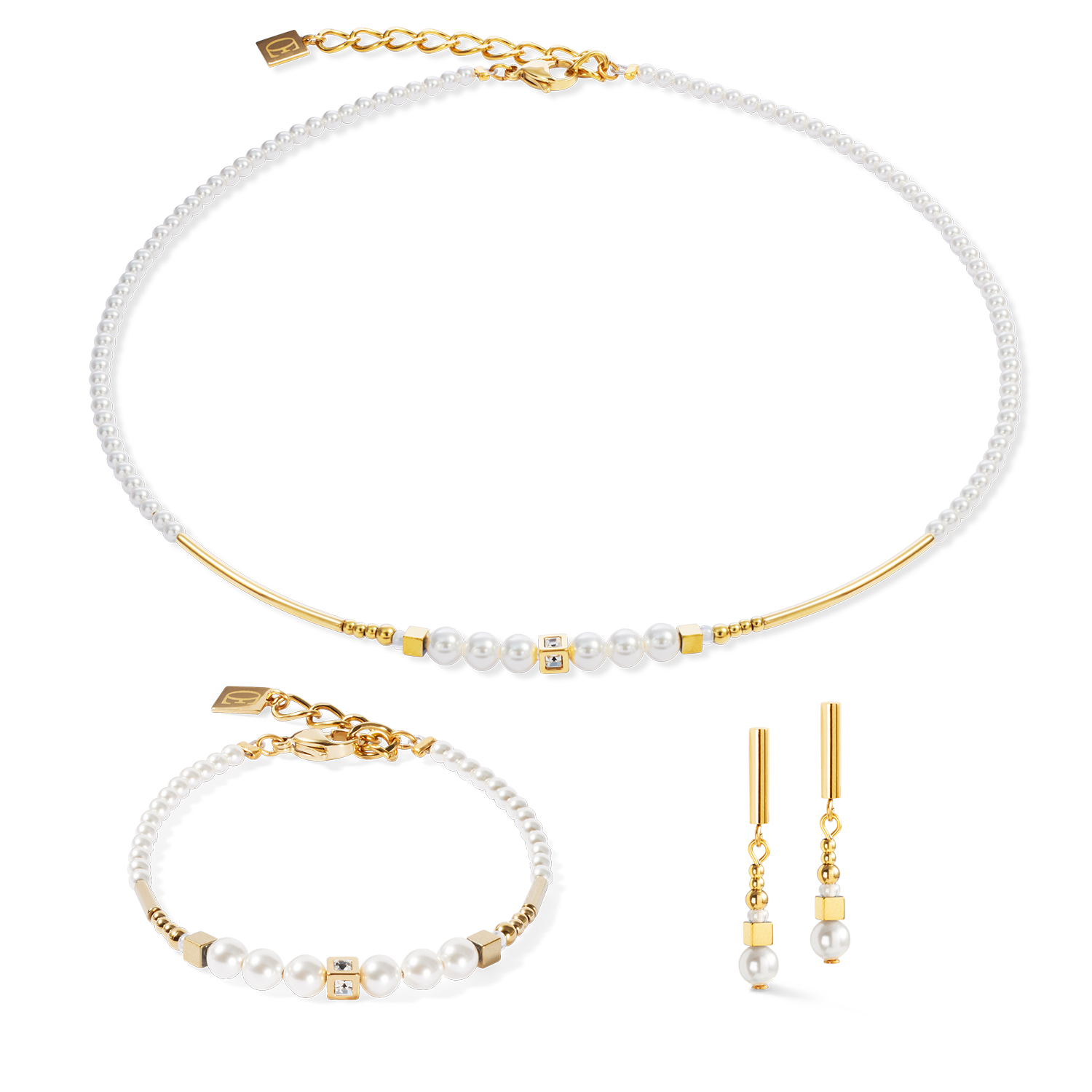 Armband Shimmering Princess Pearls Wit-goudkleurig-3